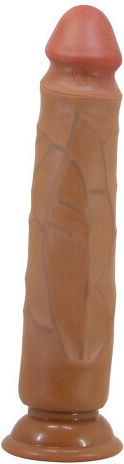 Baile Glass Dildo With Suction Cup Flesh 25cm