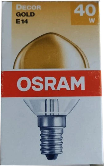 Osram Inverted Mirror 40w E14 Gold Spherical Dimmable
