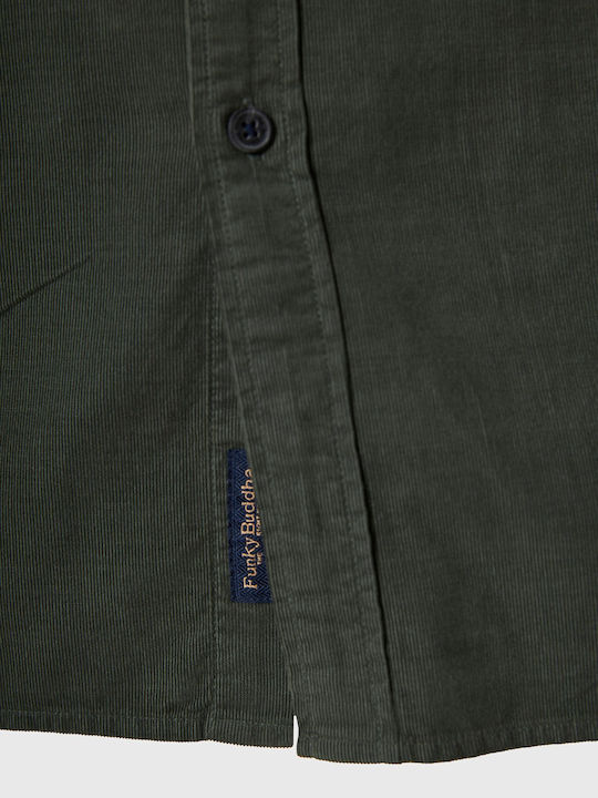 Long-sleeved Corduroy Shirt Hunter Green