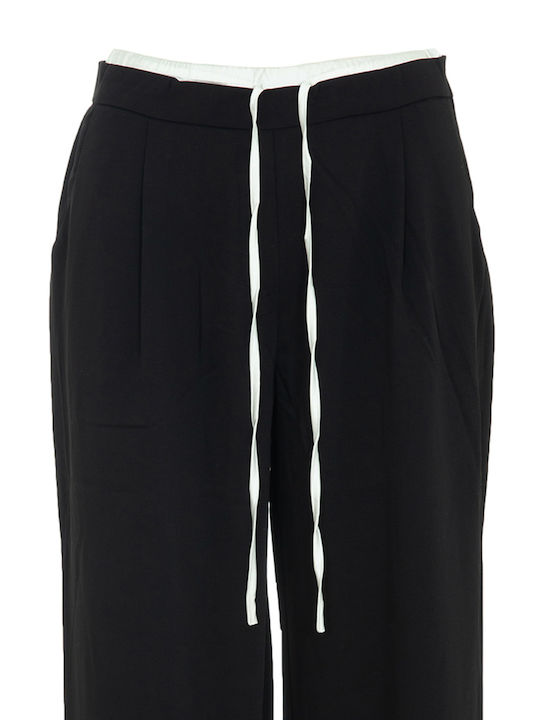 Maya Women's Fabric Trousers Black
