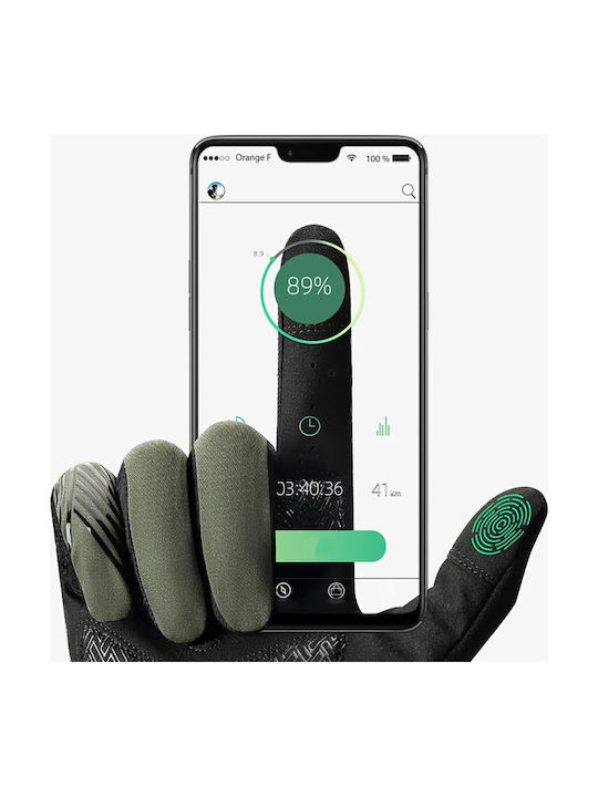 Rockbros Lange Männliche Fahrradhandschuhe Grüne