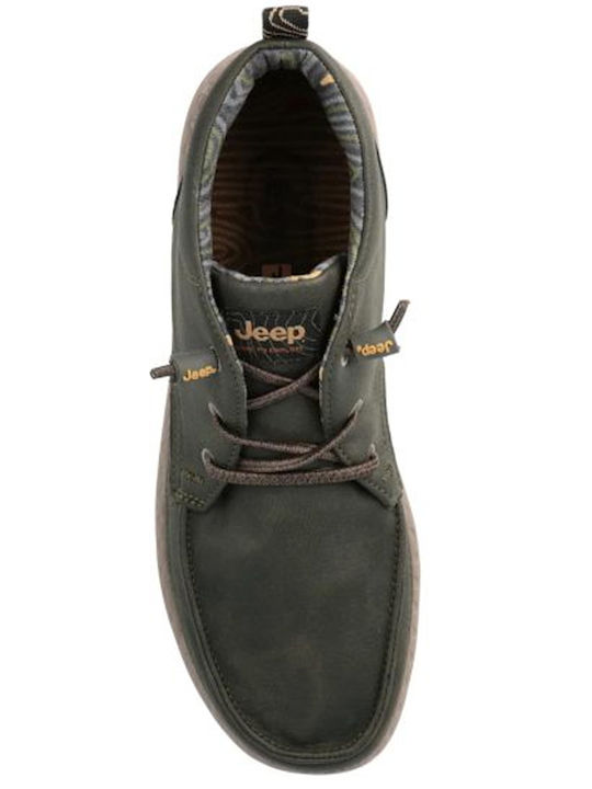 Leather Khaki Men's Boots Waterproof Anatomical