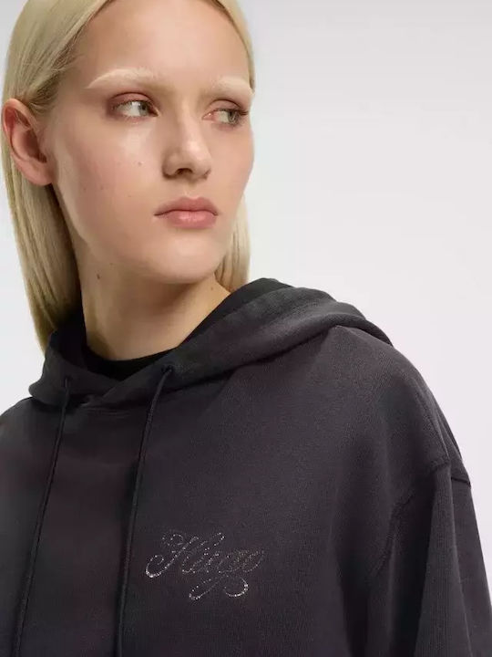 Women's Sweatshirt Hooded Black
