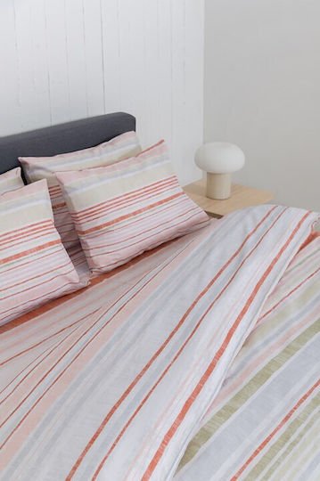 Naf Naf Vinson Red Duvet Cover Set 225x245cm Super King with 2 Pillowcases Summit