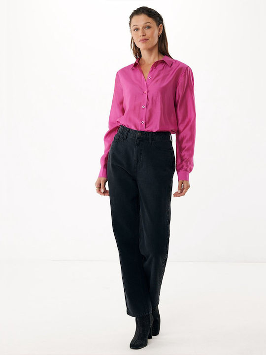Women's Long Sleeve Shirt Fuchsia