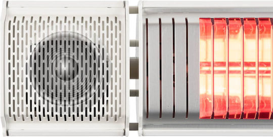 Încălzitor de Terasă de Perete cu Difuzoare Integrate Eurom Heat Beat 2000 Alb