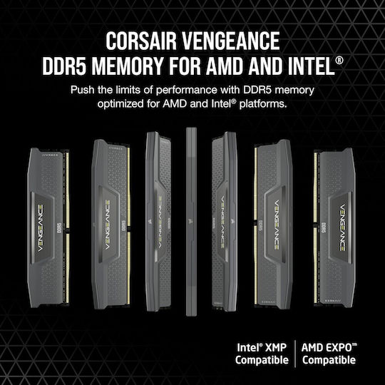 Corsair Vengeance DDR5 με Module 1x16GB και Ταχύτητα 6000 για Desktop
