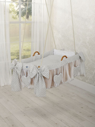 My Sweet Baby Wooden Moses Basket Grey