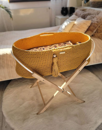 My Sweet Baby Moses Basket with Stand Yellow