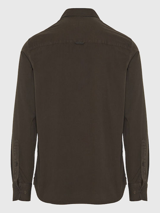 Long-sleeved Cotton Shirt Forest Night