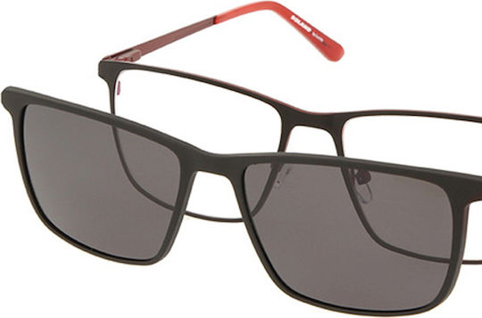 Rame ochelari pentru bărbați Solano Cl 10163a Prindere Metalic Culoare Negru 57 mm