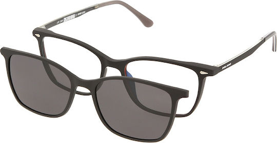 Solano Cl 90183b Herren Brillengestelle Polarisiert Clip-On Kunststoff Schwarz 52 Mm