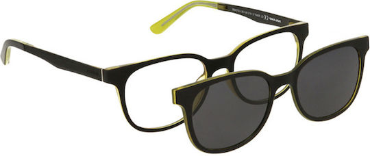Solano Cl 50047c Black Plastic Prescription Glasses Polarized Clip-on Boys 47 Mm