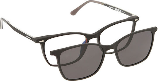 Solano Cl 90183b Herren Brillengestelle Polarisiert Clip-On Kunststoff Schwarz 52 Mm
