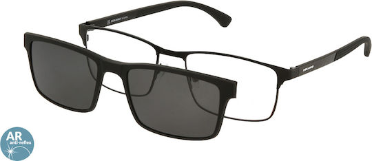 Rame ochelari pentru bărbați Solano Cl 10195a Prindere Metalice Culoare Negru 57 mm
