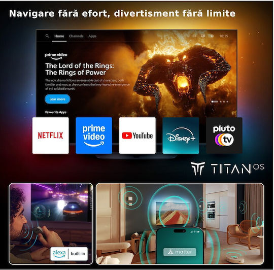 Philips Smart Τηλεόραση 55" 4K UHD QLED PUS8510 HDR (2025) 55PUS8510/12