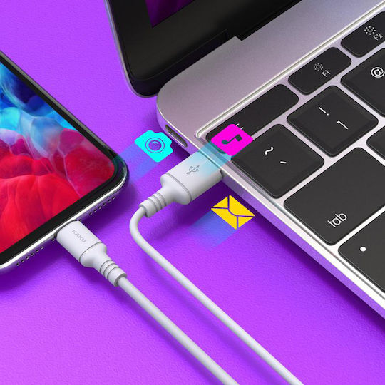 Kakusiga KSC-421 USB 2.0 Cable USB-C male - USB-A Λευκό 2m
