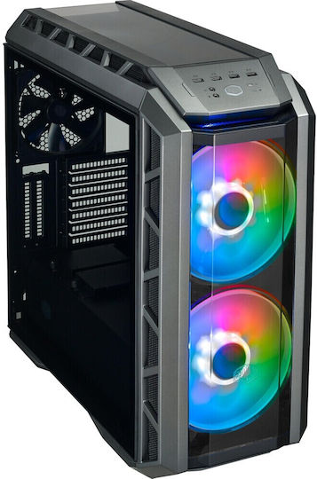 CoolerMaster Mastercase H500P Mesh ARGB Гейминг Midi Tower Компютърна кутия със странично прозорче Сив