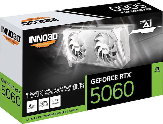 Inno 3D GeForce RTX 5060 8GB GDDR7 TWIN X2 OC White Κάρτα Γραφικών