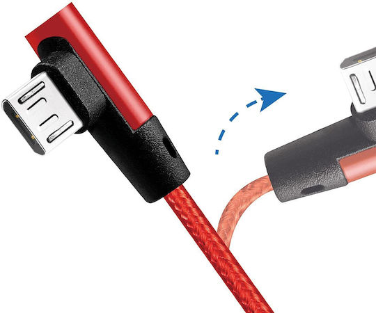 LogiLink Geflochten USB 2.0 auf Micro-USB-Kabel Rot 0.3m (CU0149) 1Stück