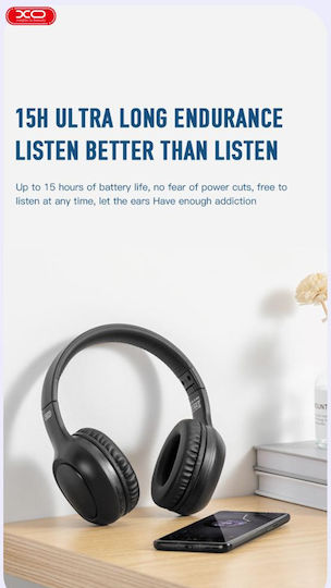 XO BE35 Wireless / Wired On Ear Headphones with 15 hours of Operation Black