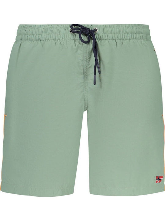Men's Swimwear Shorts Green with Patterns