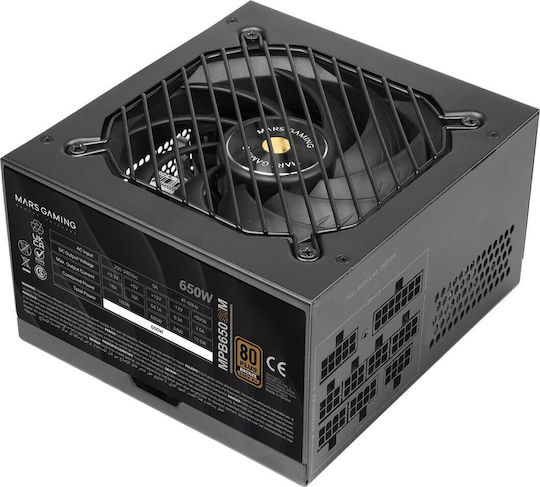 Tacens 650W Μαύρο Τροφοδοτικό Υπολογιστή Full Modular 80 Plus Bronze (TACMARS-MPB650SIM)