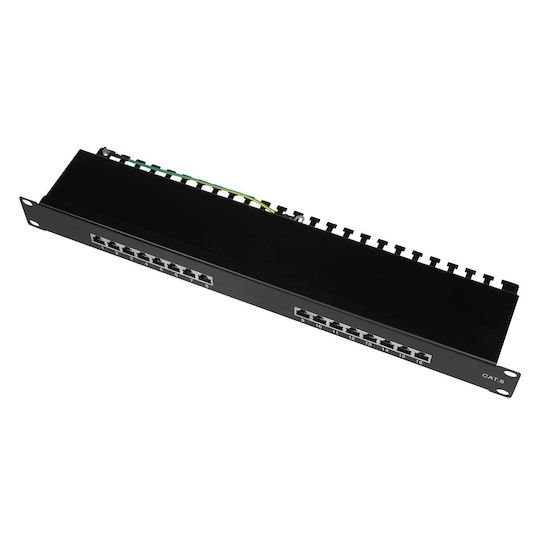 LogiLink Patch Panel für Rack 1U 19" 16 Ports Schwarz