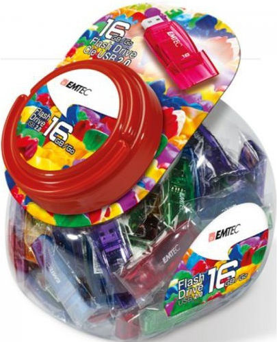 Emtec Usb2.0 C410 16gb Candy Jar 80 Τμχ Ecmmd16gc410jar80