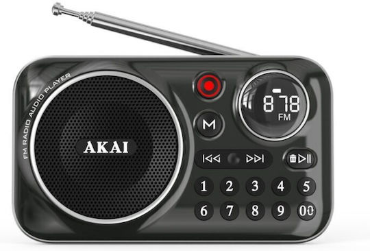 Akai Proffesional APR500BK Tabletop Radio with Bluetooth and USB Black