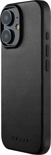 Mujjo Back Cover Leather Black (iPhone 16)
