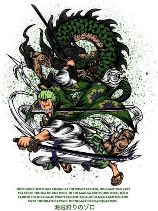 Pop Culture One Piece Roronoa Zoro T-shirt Βαμβακερό Pop Culture One Piece Roronoa Zoro T-shirt Βαμβακερό