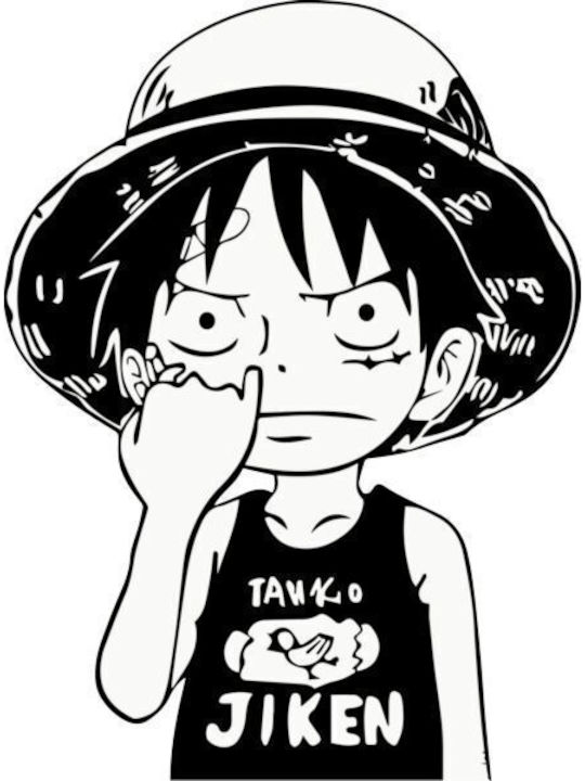 Kinder-T-Shirt Black Kid Luffy One Piece