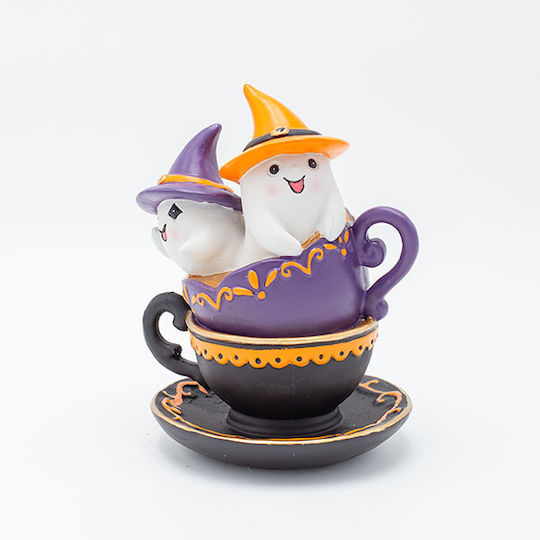Estheti Halloween Figuren Orange Schwarz Mit Kappe Tassen 14,5x12,7x17,5cm