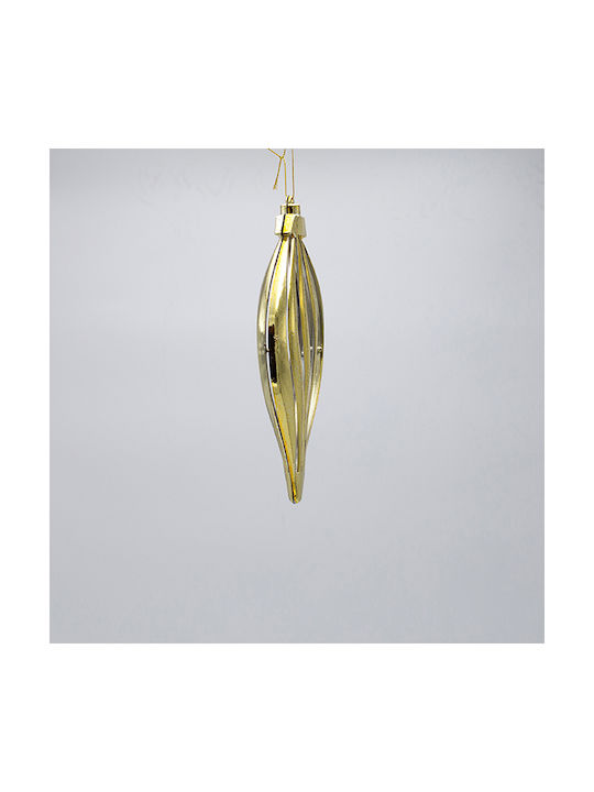 ESTHETI Home Weihnachtsbaumschmuck Tränen Kunststoffe Goldfarben 11x21cm 6 Stück