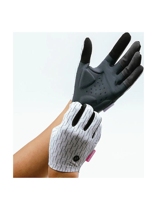 Rockbros Full Finger Men's Cycling Gloves White