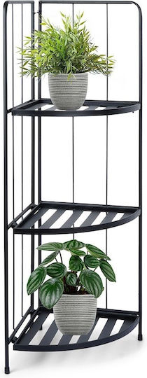 Koopman Suport pentru ghiveci Metal Negru 42bucx30bucx90buccm.