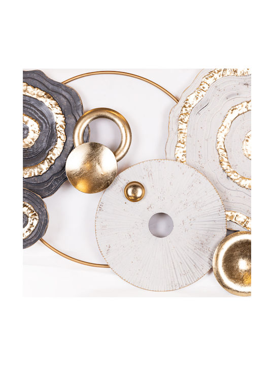 Multicolour Wall Decor Made of Metal 127.6x6.4x62.9cm