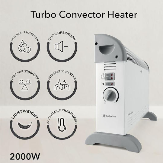 Rohnson Turbo Convectoare pardoseală 2000W 52.1x38.2cm Alb