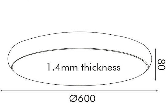 Aca Kallista Deckenleuchte montieren 60cm Schwarz mit Integrierte LED