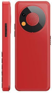Uniwa V2000 Dual SIM Mobile with Large Buttons Red
