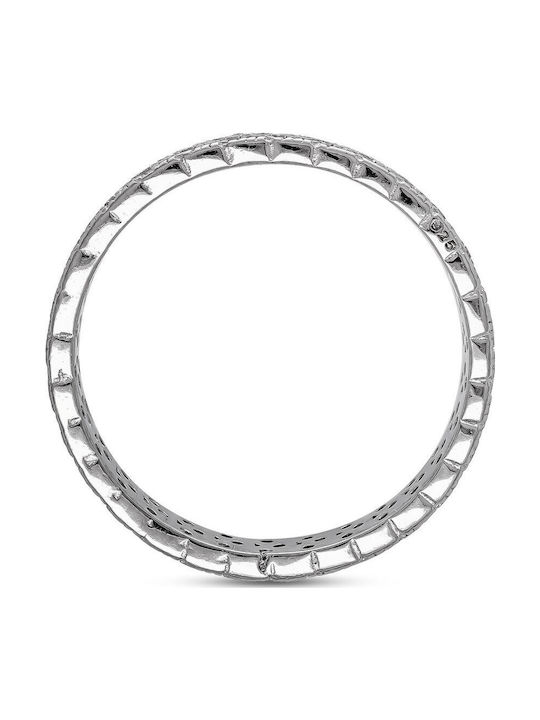 Kiriakos Gofas Ring with Zircon made of Silver