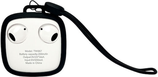 Ezra TWS67 Earbud Bluetooth Handsfree Earphones with Charging Case Black