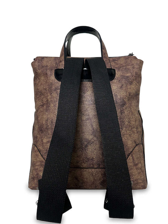 Women's Maxi Coffee Brown Backpack Bag