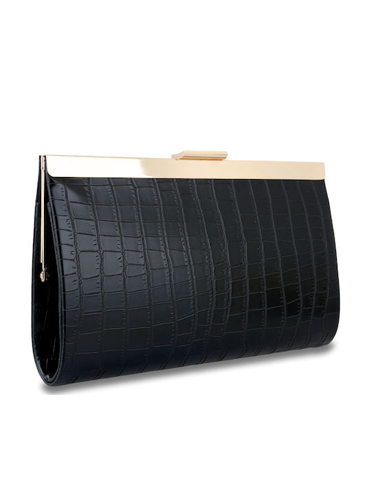 Women's Bag Clutch Crocodile Black
