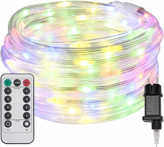 Christmas Light Tube RGB Battery 2400 Light Bulbs Programmable 100m IP44