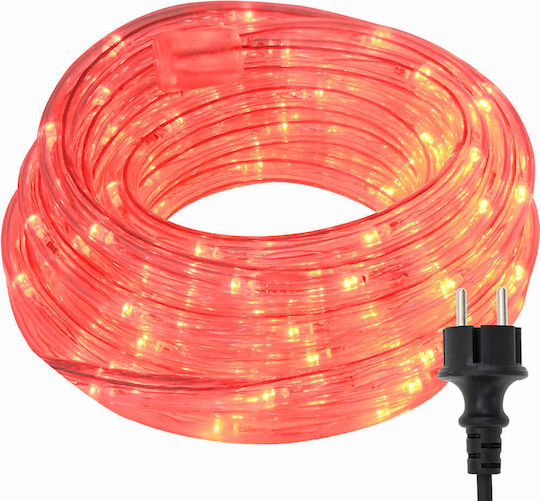 Christmas Light Tube Red Battery 480 Light Bulbs Programmable 20m IP44