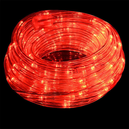 Christmas Light Tube Red Battery 480 Light Bulbs Programmable 20m IP44