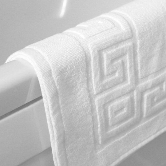 Set 3 Prosoape De Hotel Kotonia Home Cu Margine Grecească 50x70 Cm 100% Bumbac Alb