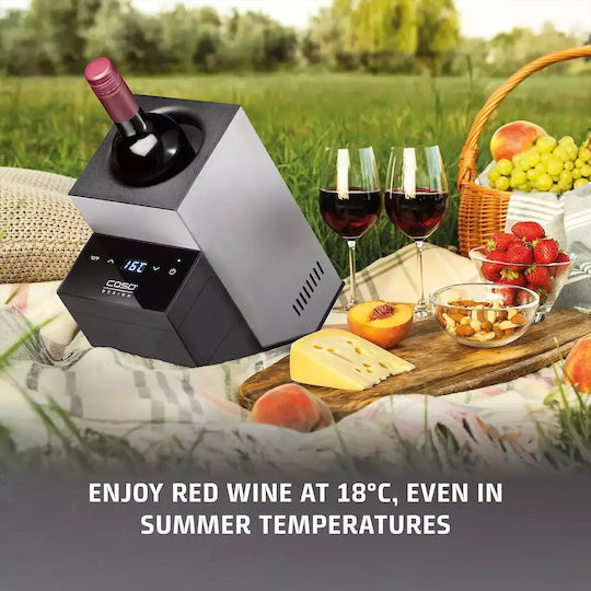 Охладител за Вино 1 Бутилка Caso Germany Winecase Deluxe Неръждаема Стомана